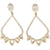 Brinco Gotas de Zircônias, Banhado em Ouro 18k