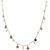 Colar Choker Banhado em Ouro 18k, com Plaquinhas e Zircônias Penduradas