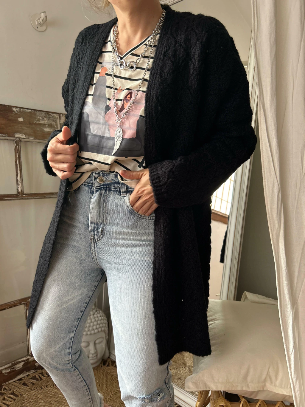 SACO CAROLA NEGRO