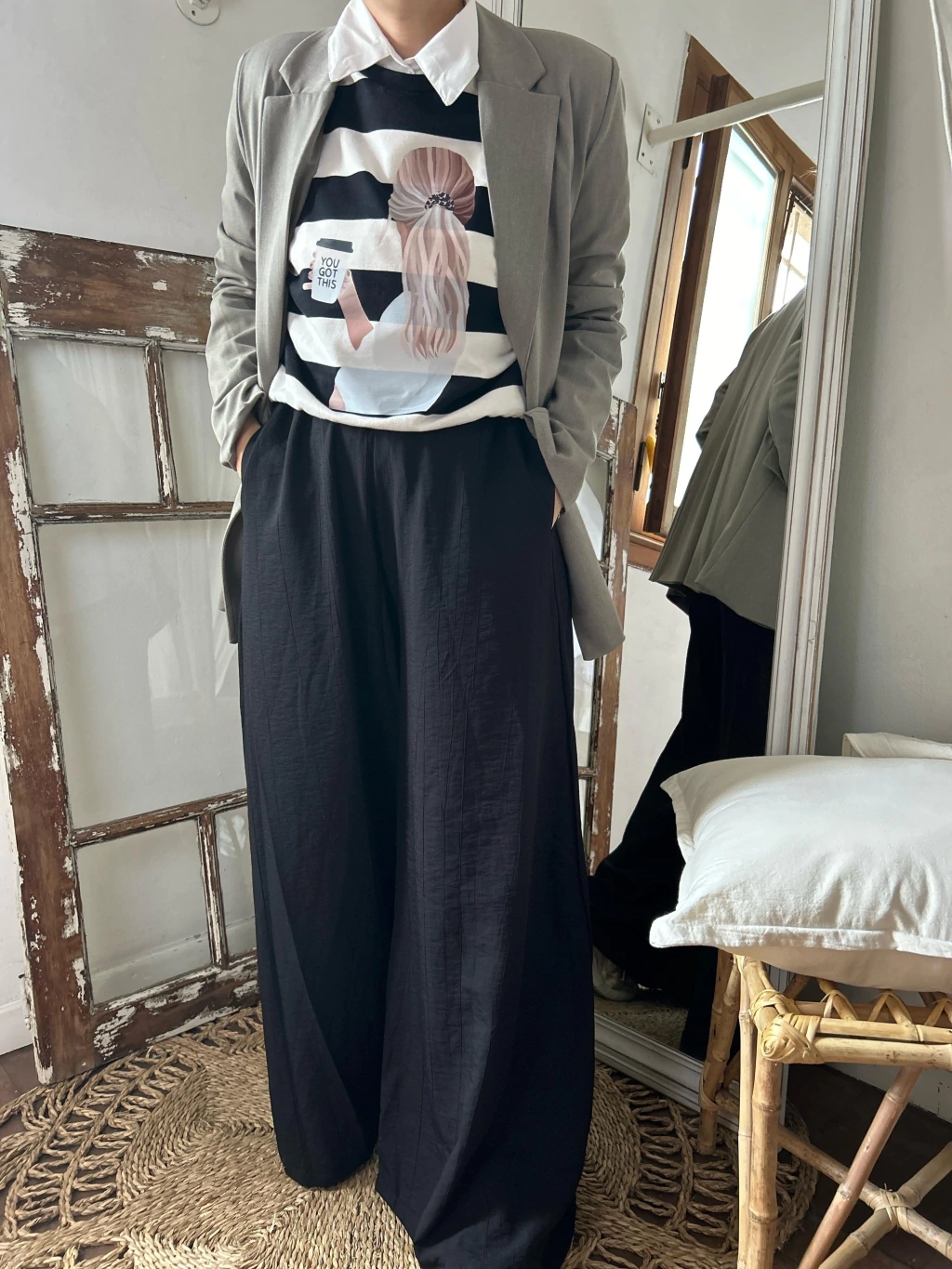 PANTALÓN PALAZZO JOSEFINA NEGRO