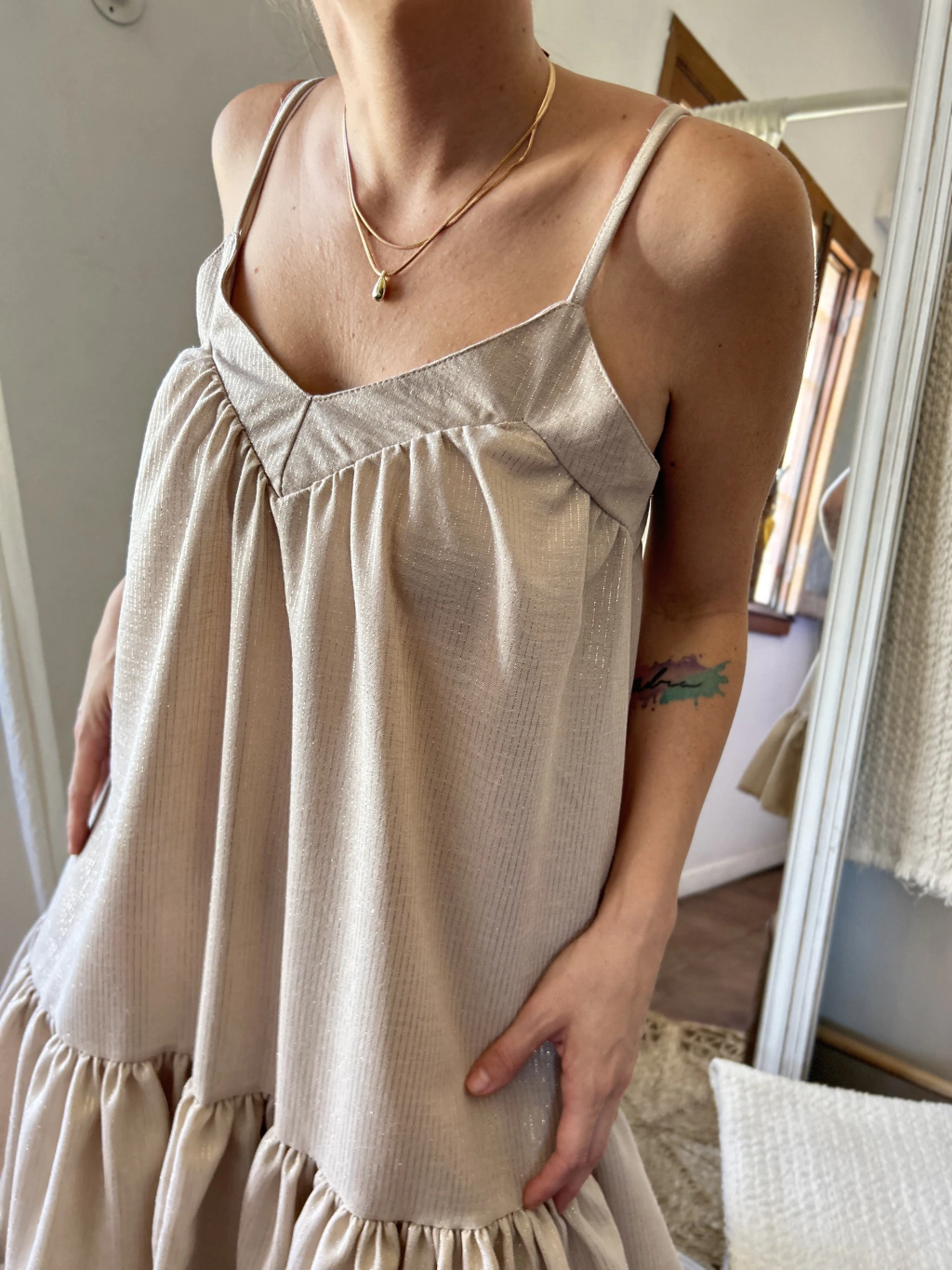 VESTIDO GINEBRA BEIGE