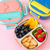 Marmita Infantil Térmica com 3 Compartimentos em Aço Inox