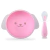 Tigela de Silicone com Ventosa Cãozinho e Colher (2 peças) - Pezinhos Web Artigos Infantis