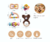 Kit Brinquedo Montessori para bebê 5 peças