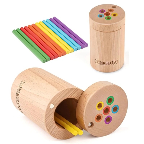 Jogo de Encaixe de Varetas Montessori - Desenvolvimento e Diversão em um Só Brinquedo