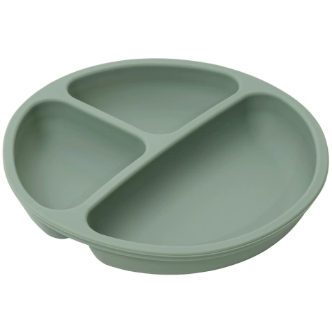 Prato de Silicone Infantil Redondo com Divisórias