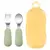 Conjunto de Talheres de Silicone com Case – Perfeito para a Introdução Alimentar