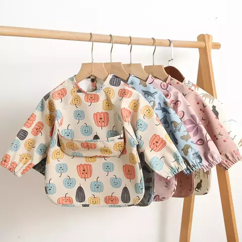 Babador Avental Impermeável com Bolso - Proteção Completa para o Seu Bebê