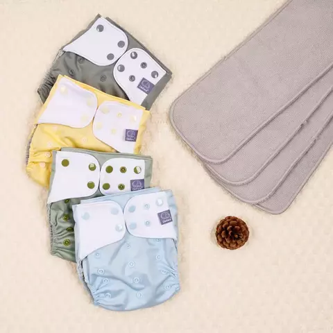 Kit Fraldas Ecológicas + Absorventes de Carvão de Bambu