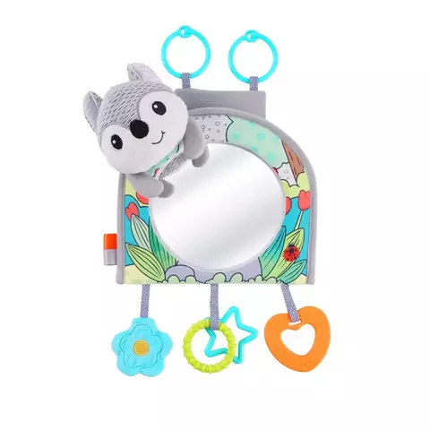 Brinquedo de Carro com Espelho Traseiro para Bebê - Diversão e Desenvolvimento Sensorial durante Viagens