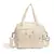 Bolsa de Mão para Fraldas com Bordado Urso e Flores – Design Fofo e Funcionalidade