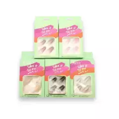 MELY UÑA POSTIZA COFFIN 12PCS SURTIDOS
