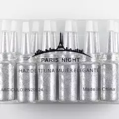 GLITTER BRILLO PLATEADO PARIS NIGHT
