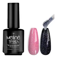 Meline Esmalte Semipermanente Top Coat Glitter 15ml