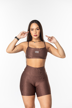 Conjunto Top Basic Slim + Short MicroCanelado - comprar online