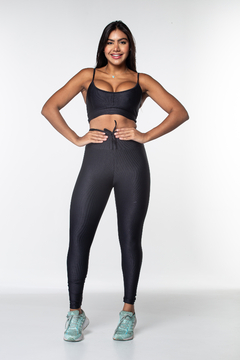 Conjunto Top Alcinha + Legging MicroCanelado