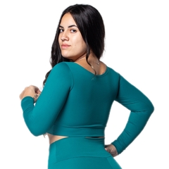 Top CROPPED MANGA LONGA - DIASP FITNESS