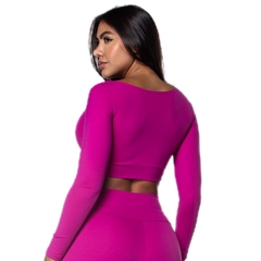 Top CROPPED MANGA LONGA - comprar online