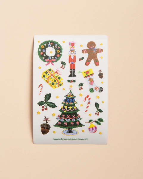 Plancha de stickers Navidad