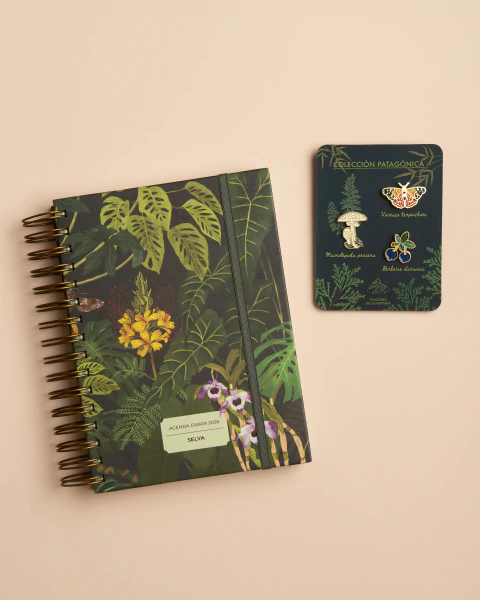 Agenda Diaria 2026 Selva + Set 3 pins Pradera - comprar online