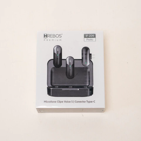Microfone Sem Fio HREBOS IF-209 - Tipo C