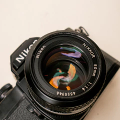 Câmera Nikon FM Black com lente 50mm F1.4 - loja online