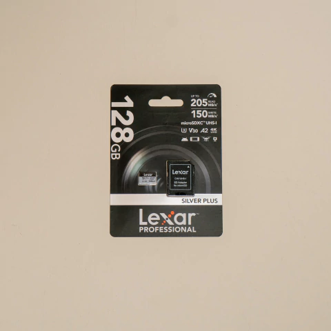 Cartão de Memória Lexar Professional 128gb 205mbs microSDXC UHS-I SILVER PLUS