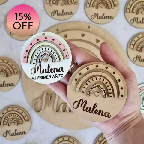 Souvenirs Arcoiris calado en relieve x 10