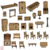 Set de muebles en crudo (sin pintar) armado Completo 32 PIEZAS en internet
