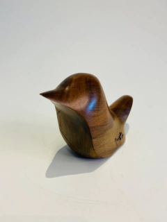 PASSARO EM MADEIRA PP SEM BASE - Pedro Paschoal Objetos & Arte