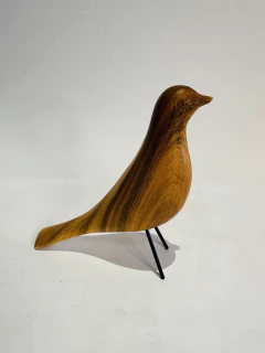 PASSARO EM CERAMICA ESTILO MADEIRA - loja online