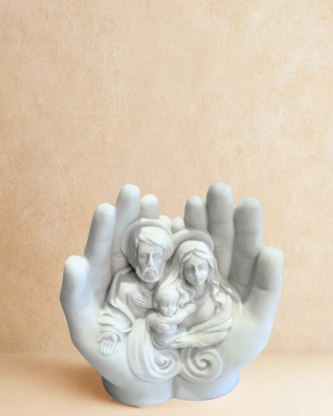 BUSTO SAGRADA FAMILIA NAS MÃOS DE DEUS