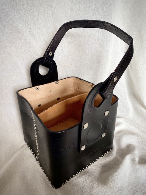 Canasta matera 100% cuero