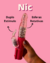 NIC | Vibrador Rotativo Duplo Estímulo em Jelly (PILHAS NÃO INCLUSAS)