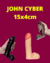 John 15x4cm | Prótese Cyber Skin com Escroto - comprar online
