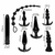 Kit Anal com 6 Plug's de Silicone + 1 vibrador Personal na internet