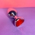 Plug Anal Tam M Metálico Joia Coração - Anjos do Amor