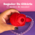 Sugador de Clitoris com Vibrador Vai e Vem Rosa Recarregável - Anjos do Amor