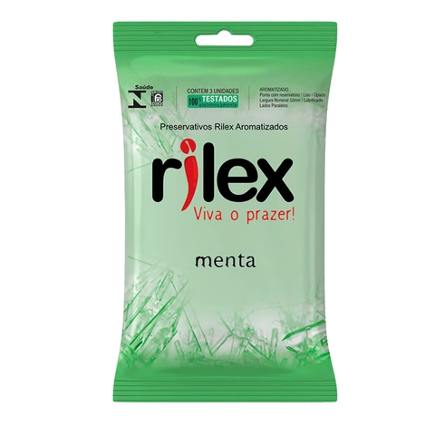 Preservativo com Aroma de Menta com 3 unidades - Rilex