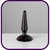 Plug Anal de Silicone 10 x 2,5cm Preto