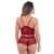 Conjunto Em Renda Floral Pega Marido Com Caleçon E Cropped Sem Bojo Vinho - Ars Lingerie na internet