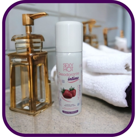 Desodorante Íntimo com Aroma De Morango Com Champagne 66 ml