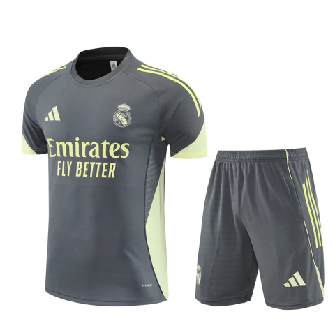 Kit Real Madrid 2025/26 Camisa e Short Treino Masculino - Cinza - comprar online