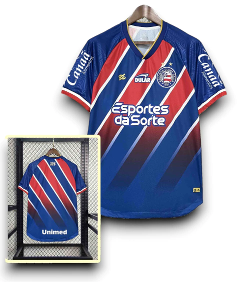 Camisa Bahia 2024/25 Patrocínios - Torcedor Masculina - Tricolor