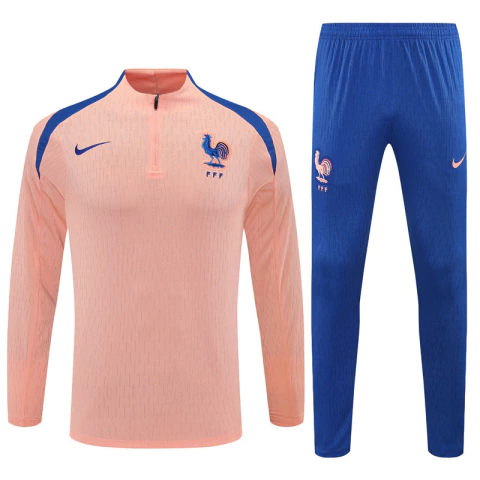 Conjunto França 2025/26 Blusão e Calça de Treino - Masculino - Rosa Azul - comprar online