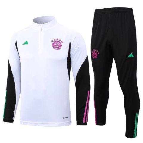 Conjunto Blusão Bayern de Munique 2023 Treino Adidas - Branco