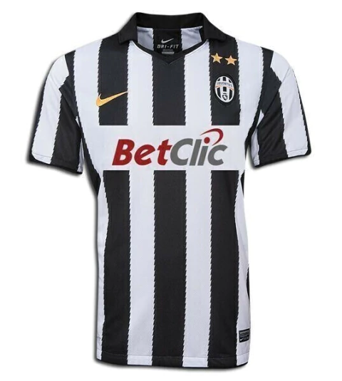 Camisa Juventus 2010/11 - Retrô Masculina - Branca Preta - comprar online