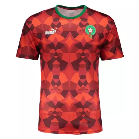 Camisa Marrocos 2022/23 FTBL Culture- Masculino Torcedor - Vermelha