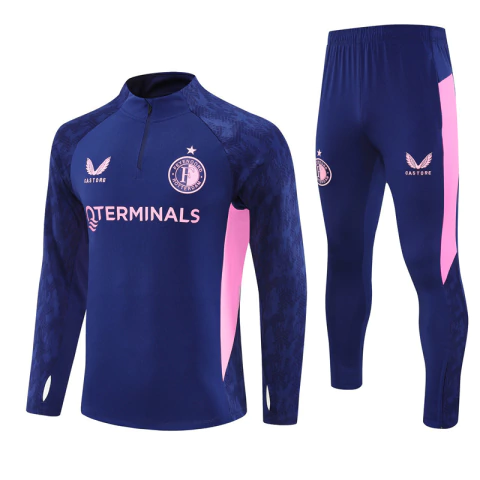 Conjunto Blusão Feyenoord Rotterdam 2025/26 - Treino Masculino - Azul - comprar online