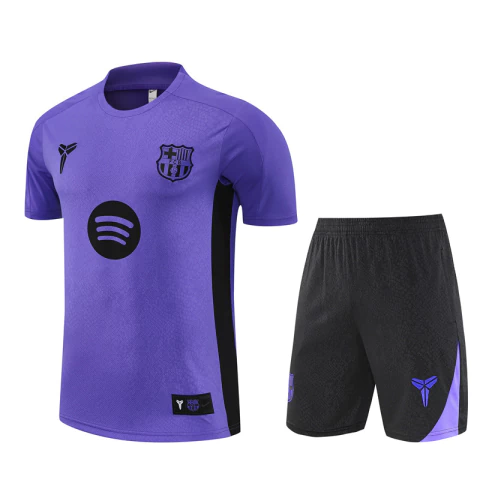 Kit FC Barcelona 2025/26 Camisa e Short Treino - Masculina - Roxo - comprar online